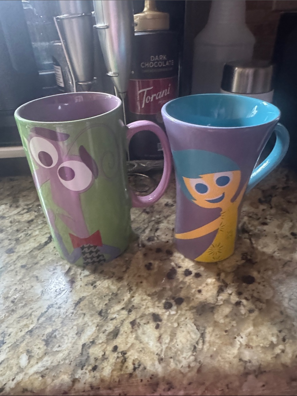 Disney Green & Purple Character Ceramic Mug Set - Teal Accent